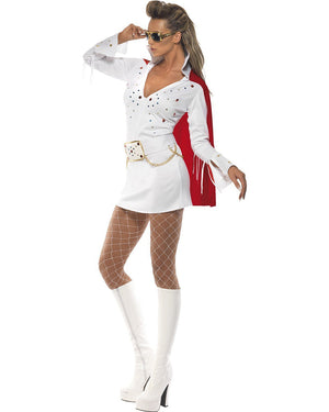 Elvis Viva Las Vegas White and Red Womens Costume