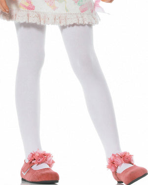 White Opaque Girls Tights