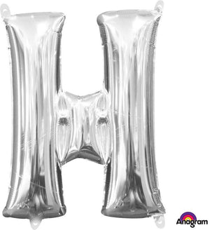 Silver 40cm Letter H Balloon