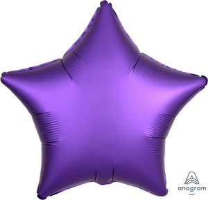 Purple Royale Satin 45cm Star Balloon