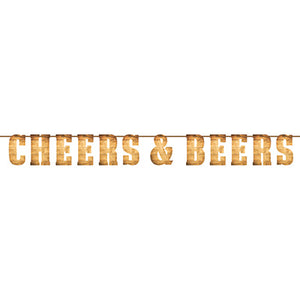 Cheers and Beers String Banner 15cm x 2m