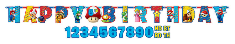 Super Mario Brothers Jumbo Add an Age Banner 3.2m