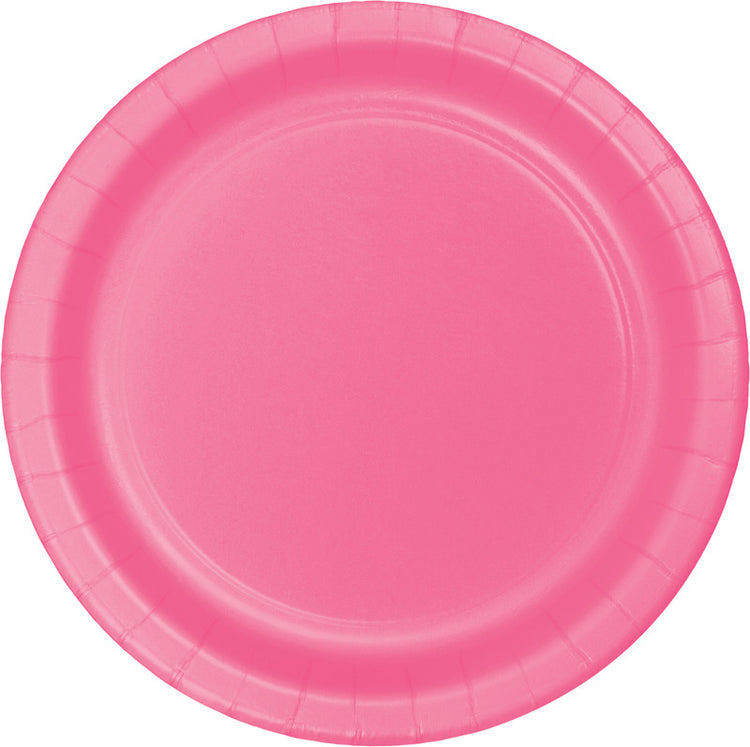 Candy Pink Banquet Plates Paper 26cm Pack of 24