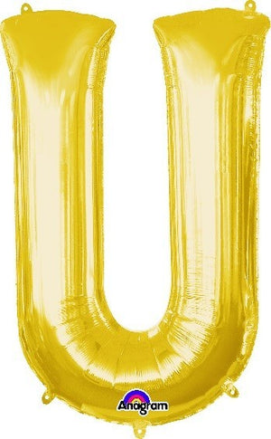 Gold 40cm Letter U Balloon