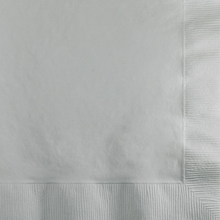 Shimmering Silver Beverage Napkins Pack of 50