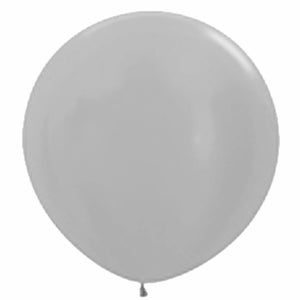 Sempertex 90cm Satin Pearl Silver Latex Balloons 481, 2PK Pack of 2