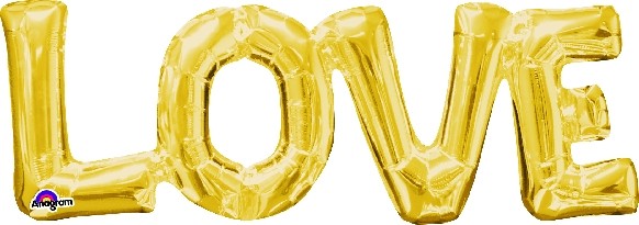 Love Gold Foil Balloon