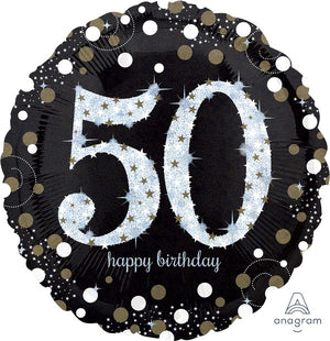 Jumbo Shape Holographic Sparkling Birthday 50 P40