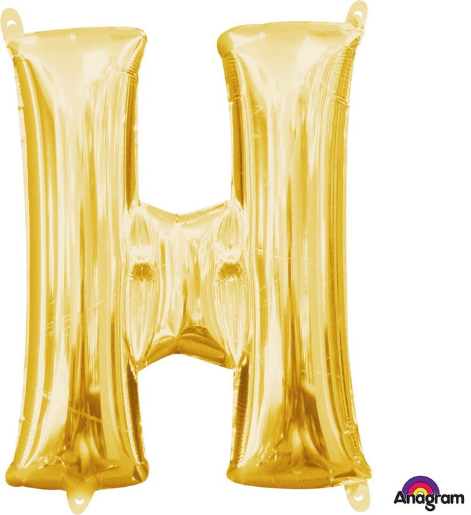 Gold 40cm Letter H Balloon