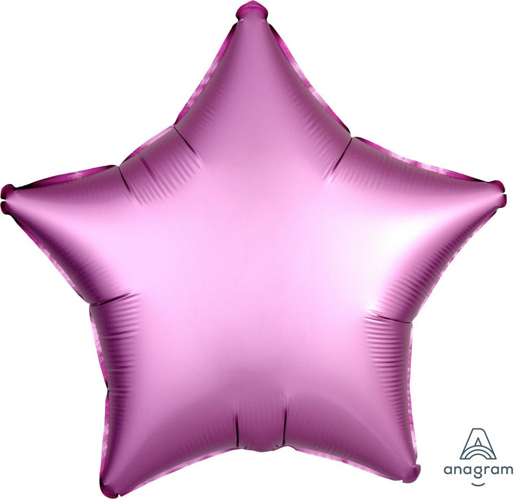 Flamingo Pink Satin 45cm Star Balloon