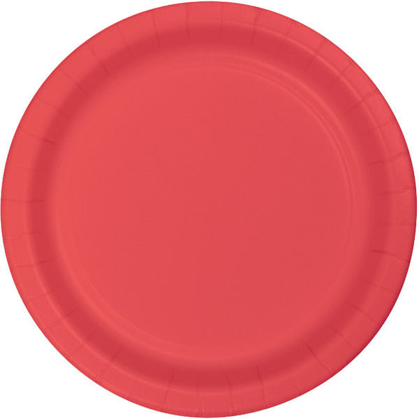 Coral 18cm Paper Plates Pack of 24