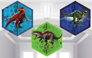 Jurassic World Honeycomb Decorations Pack of 3