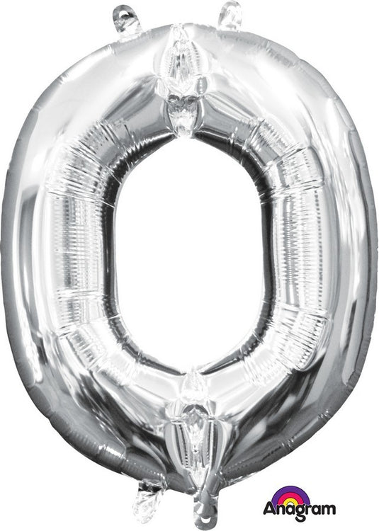 Silver 40cm Letter O Balloon