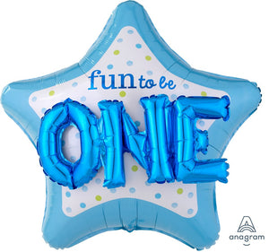 Fun to be One Boy Foil Multi Balloon 91cm