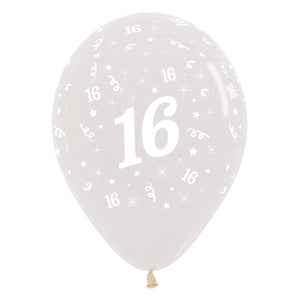 Sempertex 30cm Age 16 Crystal Clear Latex Balloons Pack of 25