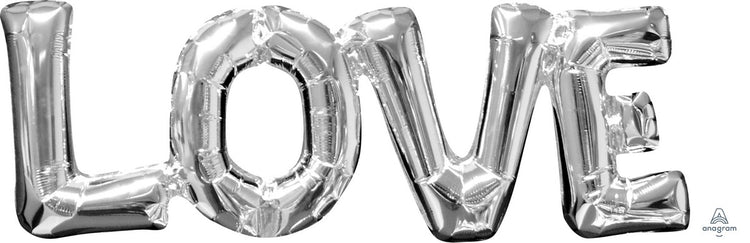 Love Silver Foil Balloon