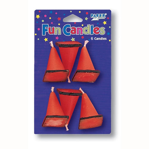 Under Construction Cone Candles Pack of 6