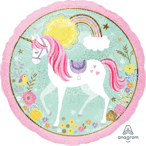 Magical Unicorn Standard Foil Balloon 45cm