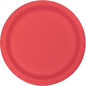 Coral Dinner Plates Paper 23cm Pack of 24