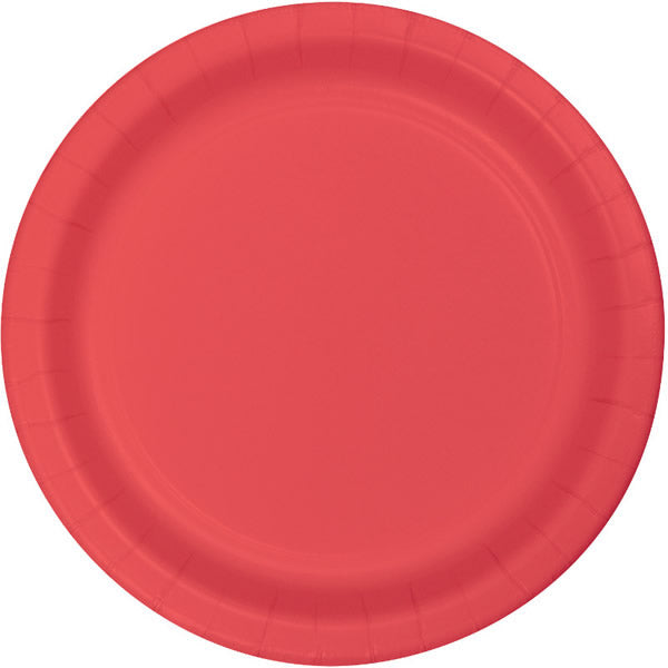 Coral Dinner Plates Paper 23cm Pack of 24