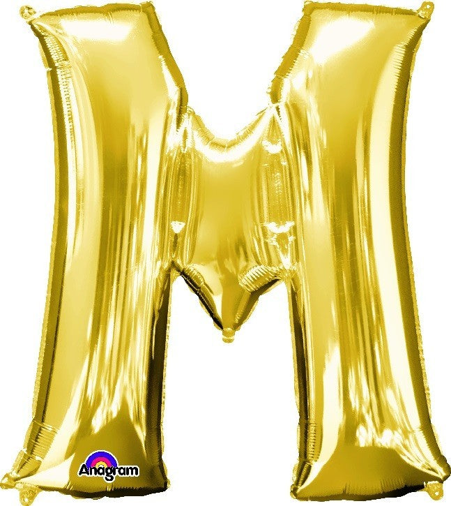 Gold 40cm Letter M Balloon