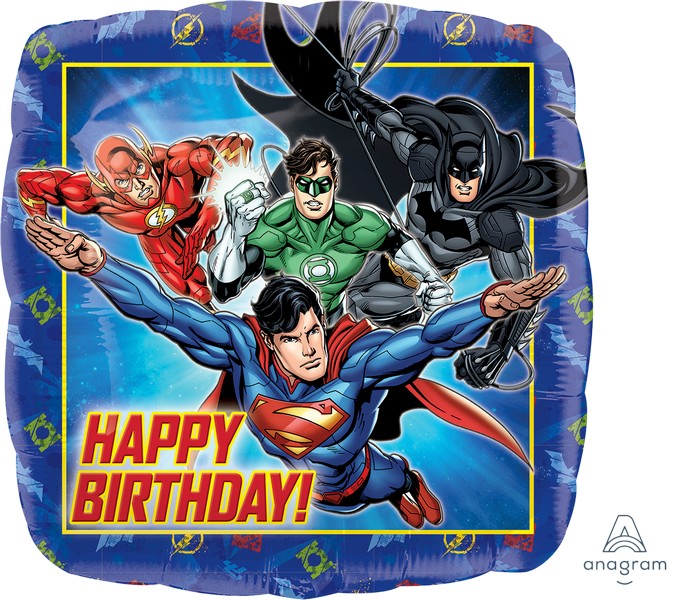 45cm Standard HX Justice League Happy Birthday S60