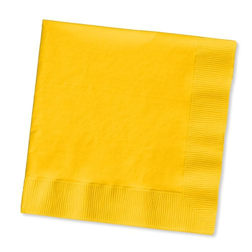 School Bus Yellow Beverage Napkins pack of 50