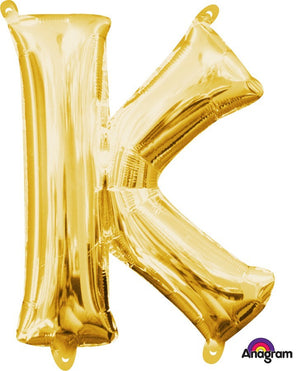 Gold 40cm Letter K Balloon