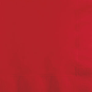 Classic Red Beverage Napkins Pack of 50