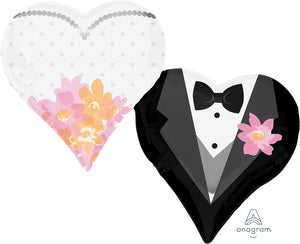 SuperShape XL Wedding Couple Hearts P35