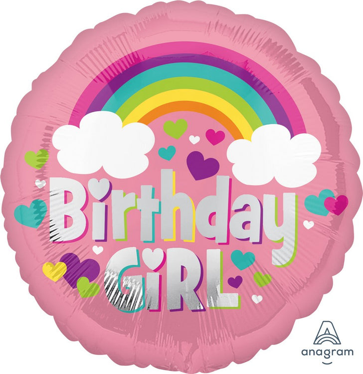 45cm Standard HX Birthday Girl Rainbow Fun S40