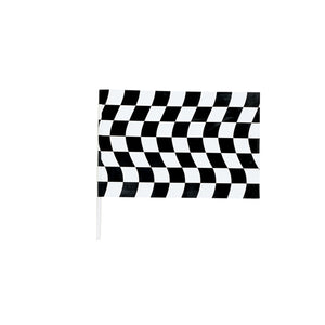 Black & White Check Jumbo Flag Plastic 1.21m x 85cm