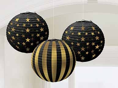 Glitz and Glam Paper Lanterns Pack of 3