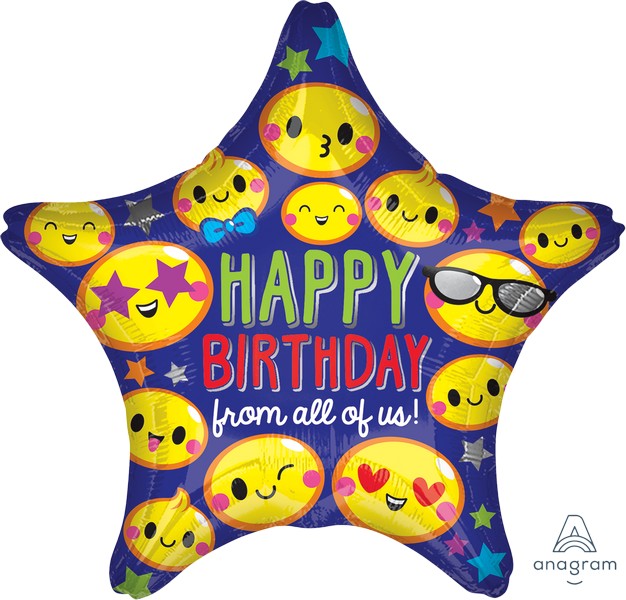 45cm Standard XL Happy Birthday From All Of Us Star S40