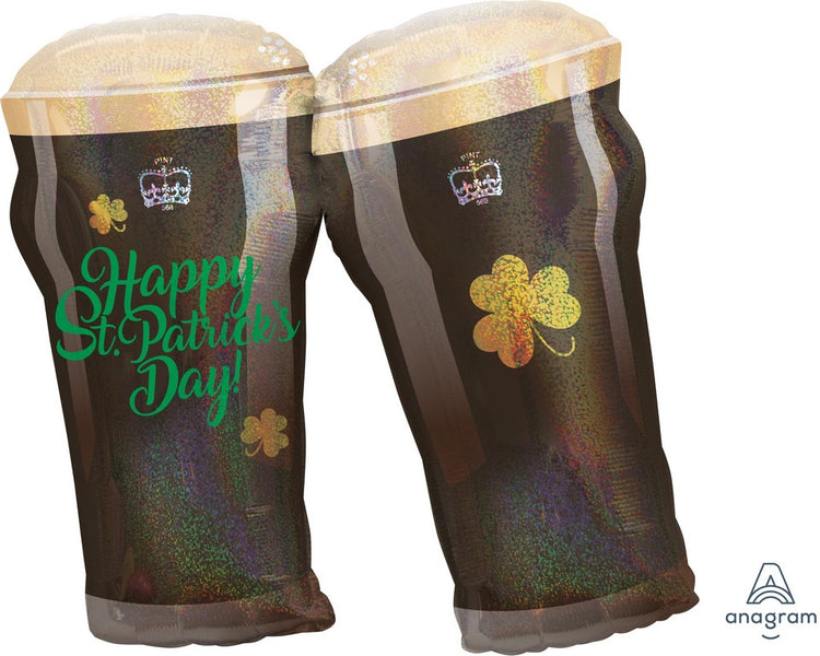 SuperShape XL Happy St Patrick's Day Beer Glasses P35