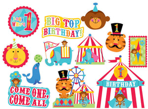 Fisher Price 1st Birthday Circus Value Pack Cutouts - Printed Paper Pack of 12