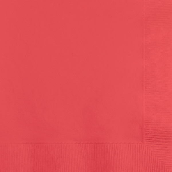 Coral Dinner Napkins Pack of 50