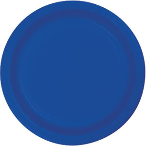 Cobalt Blue Banquet Plates Paper 26cm Pack of 24