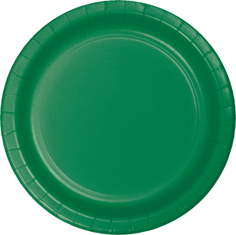Emerald Green Round Paper Plate 22cm Pack of 24