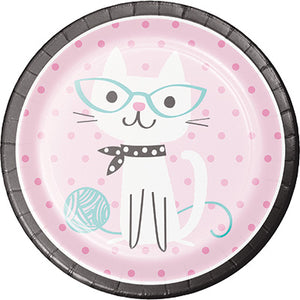 Purrfect Party Dinner Plates Paper 22cm Pack of 8