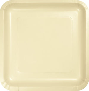 Ivory Square Lunch Plates Paper 18cm Pack of 18