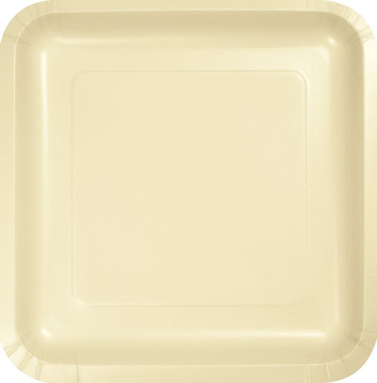 Ivory Square Lunch Plates Paper 18cm Pack of 18
