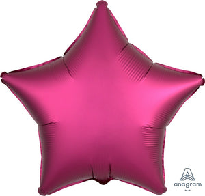 Pomegranate Satin 45cm Star Balloon