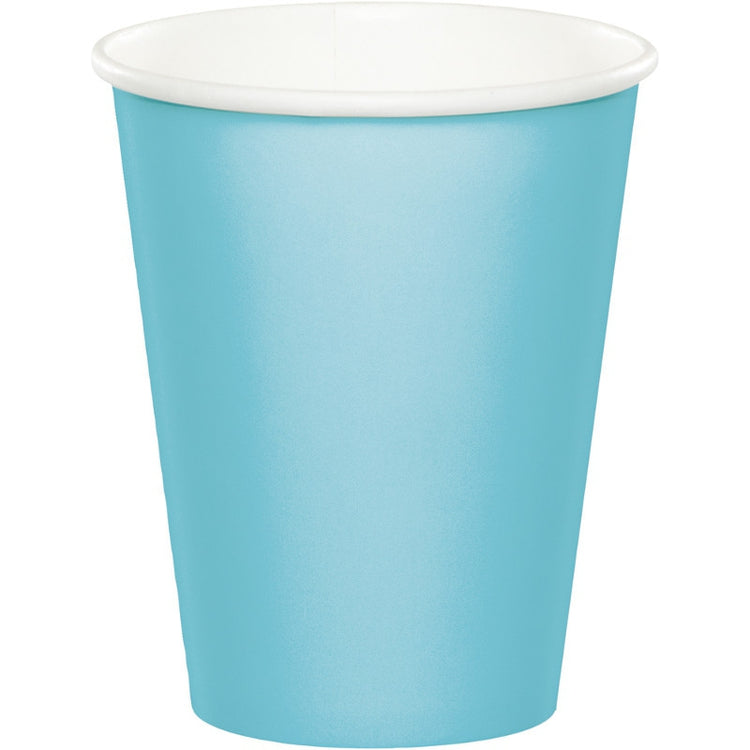 Pastel Blue Cups Paper 266ml Pack of 24