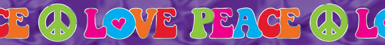 60s Love Peace Foil Banner